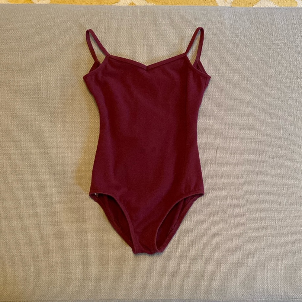 Capezio burgundy leotard